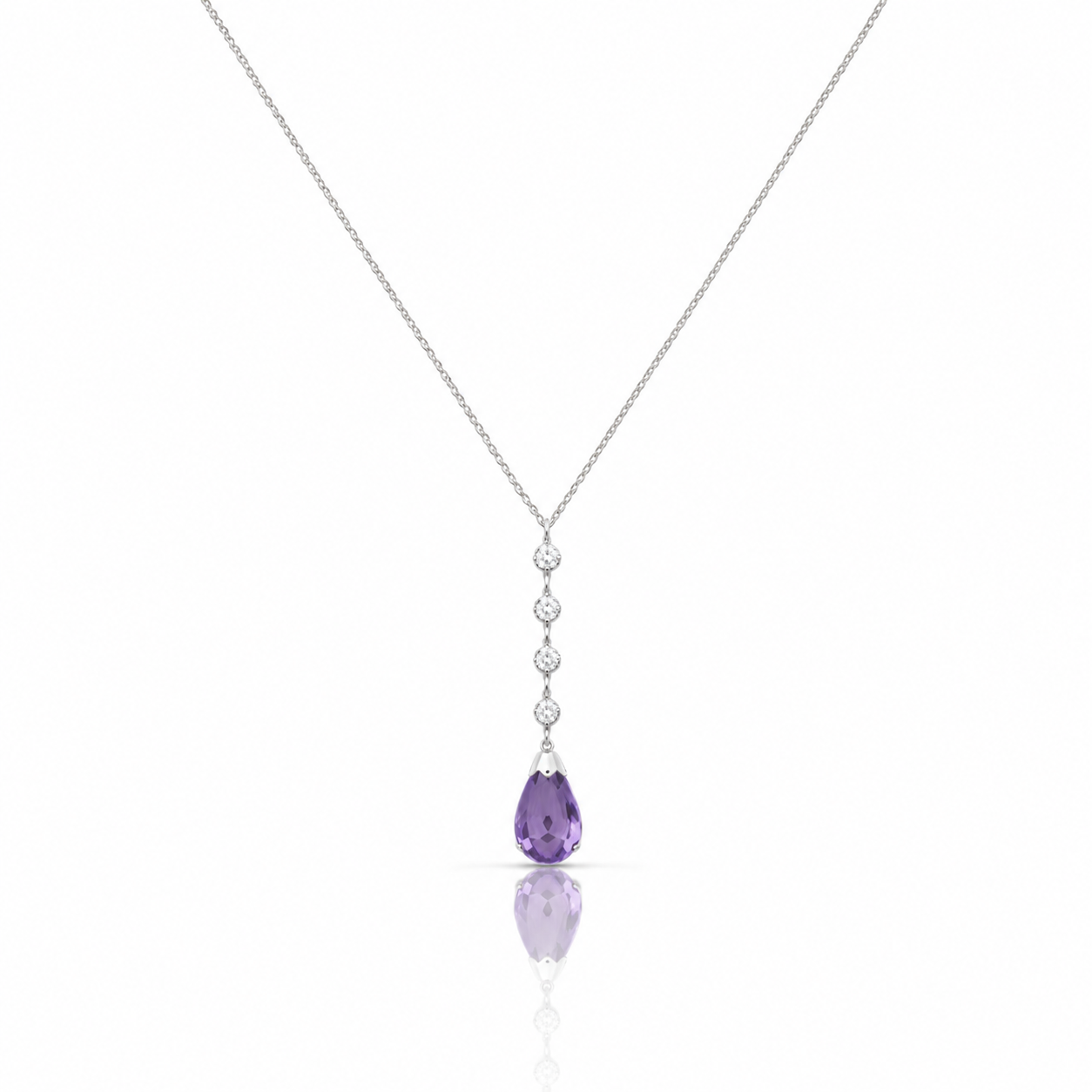 Amethyst Drop Necklace