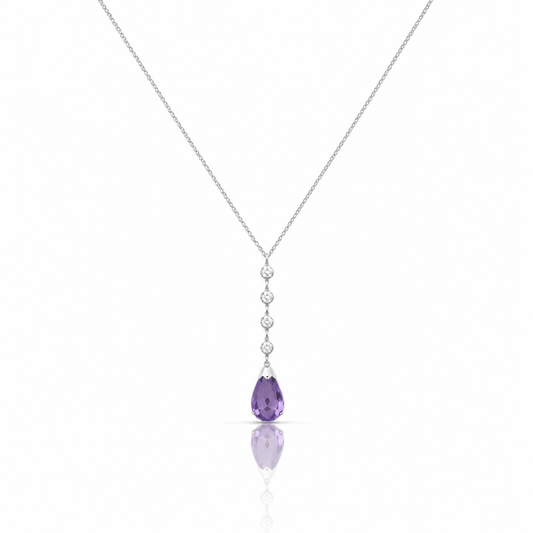 Amethyst Drop Necklace